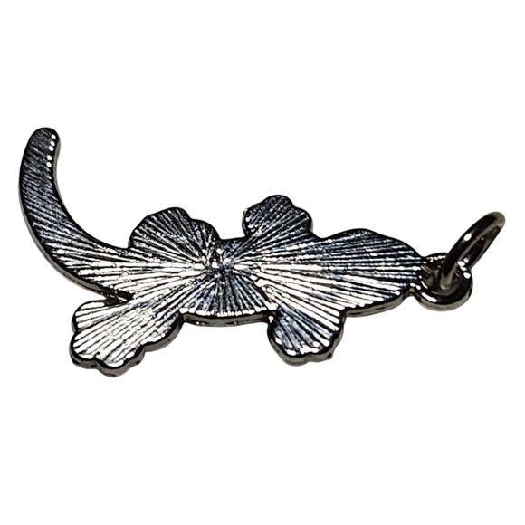 Small Gecko Lizard Pendant Charm Red Green Silver Tone DIY Fashion Jewelry - Picture 2 of 3